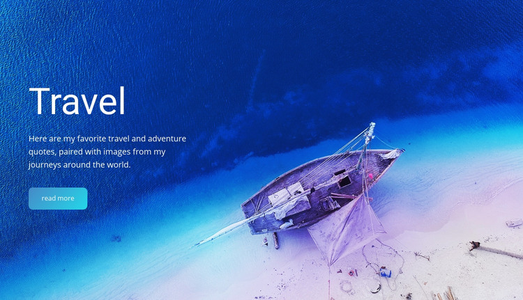 Ocean and delightful islands Homepage Design