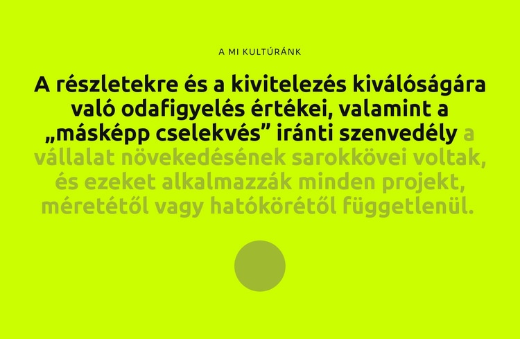 Alakú szöveg HTML Sablon