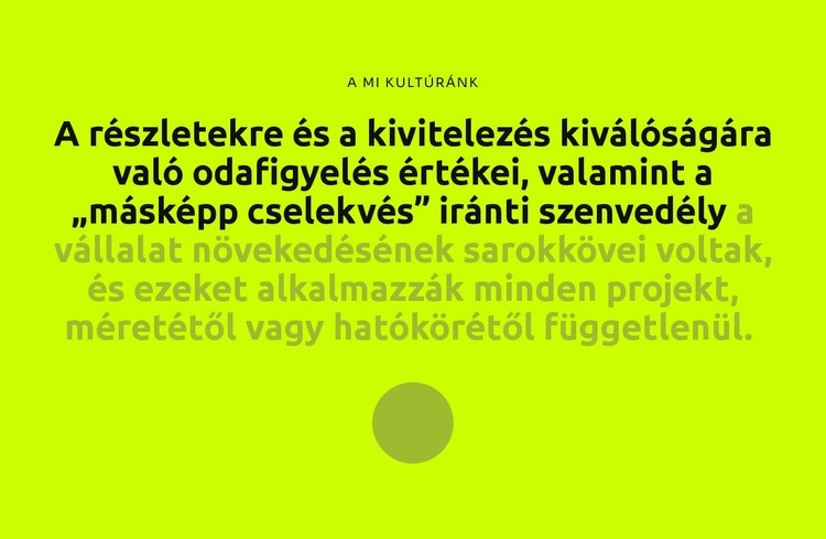 Alakú szöveg Weboldal sablon