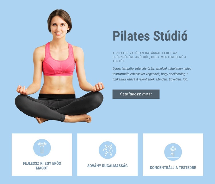 Pilates stúdió Weboldal sablon
