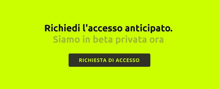 Testo e pulsante grande Costruttore di siti web HTML