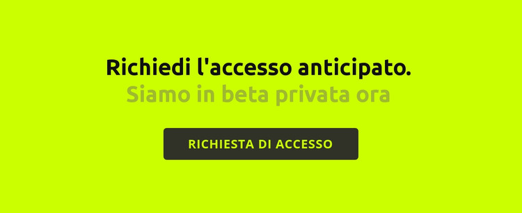 Testo e pulsante grande Modello HTML