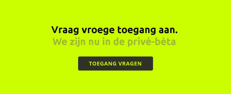 Tekst en grote knop HTML-sjabloon