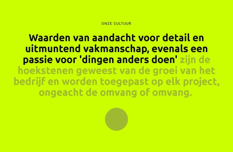 Tekst met vorm Website mockup