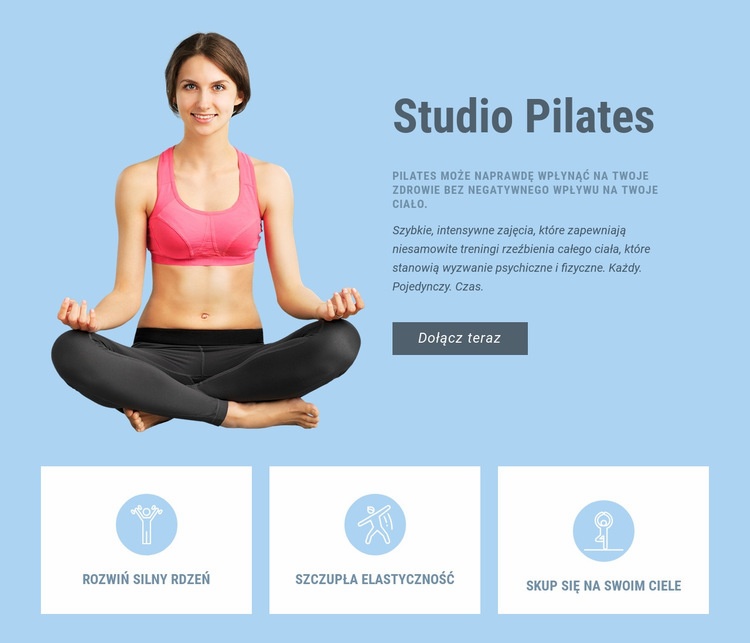 Studio Pilates Makieta strony internetowej