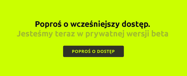 Tekst i duży przycisk Szablon witryny sieci Web