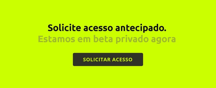 Texto e botão grande Construtor de sites HTML