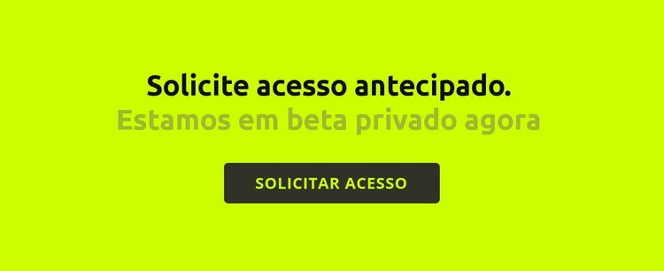 Texto e botão grande Modelos de construtor de sites