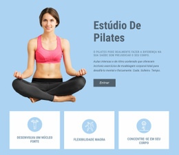 Página De Destino Premium Para Estúdio De Pilates