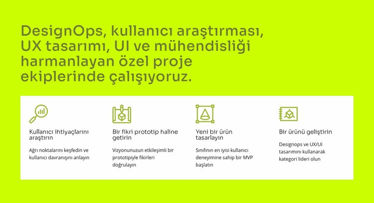 UI ve UX tasarımı Açılış sayfası