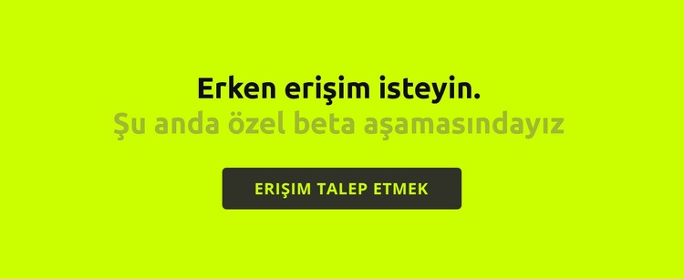 Metin ve büyük düğme Web Sitesi Oluşturucu Şablonları