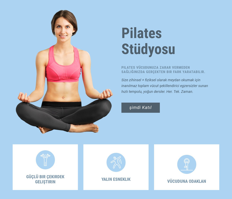 Pilates stüdyosu Web Sitesi Şablonu