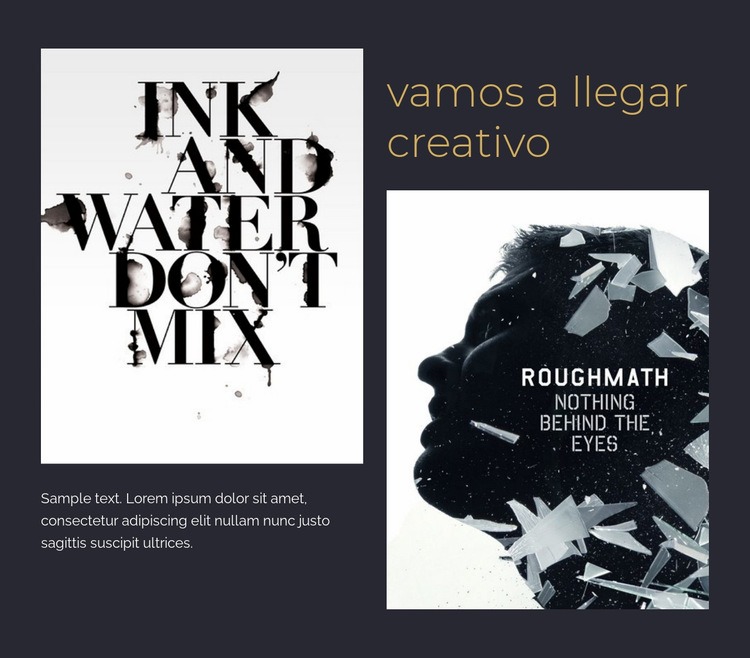 Grupo de diseño creativo Maqueta de sitio web