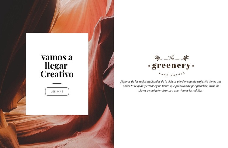 Crea algo nuevo Plantilla de una página