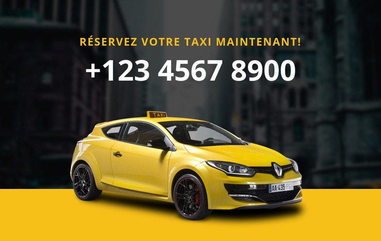Réservez votre taxi Maquette de site Web