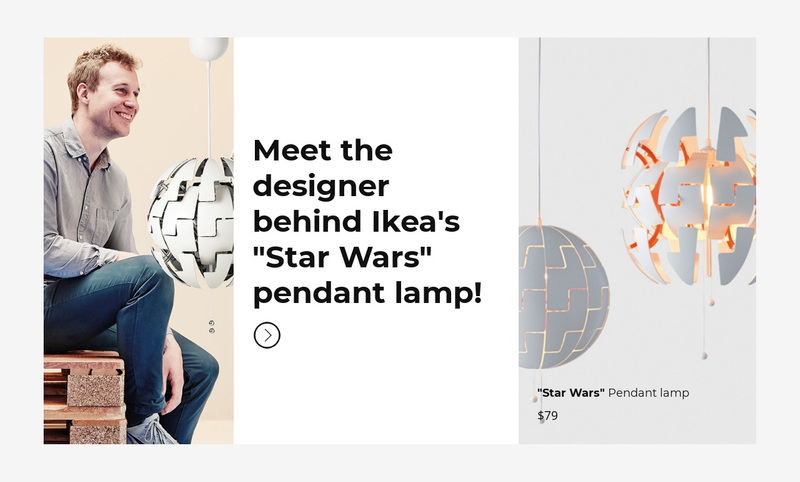 Death Star lamp Web Page Design
