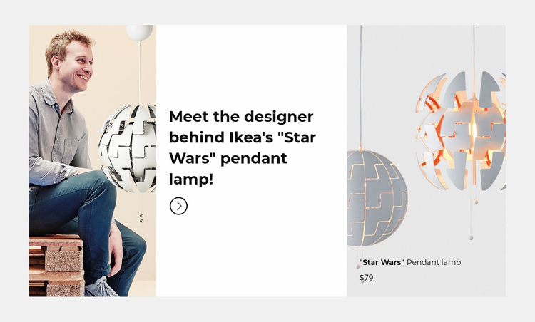 Death Star lamp Landing Page