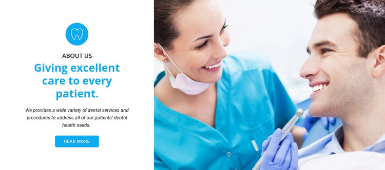 Dental care specialists Homepage Design