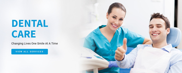 Quality dental services Homepage Design