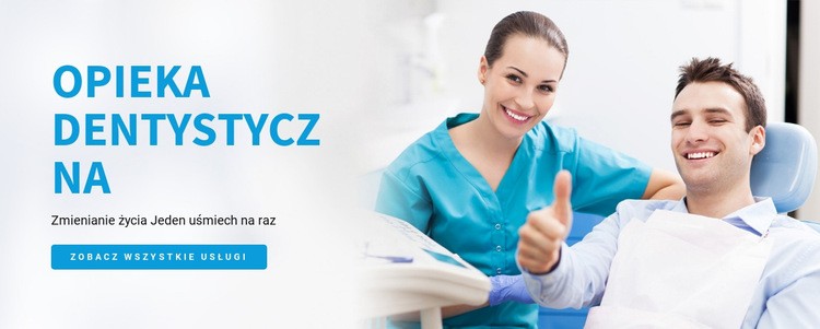 Wysokiej jakości usługi dentystyczne Makieta strony internetowej