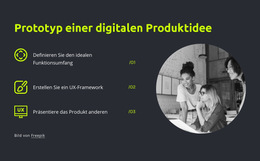 Prototyp Einer Digitalen Produktidee – Website-Design-Vorlage