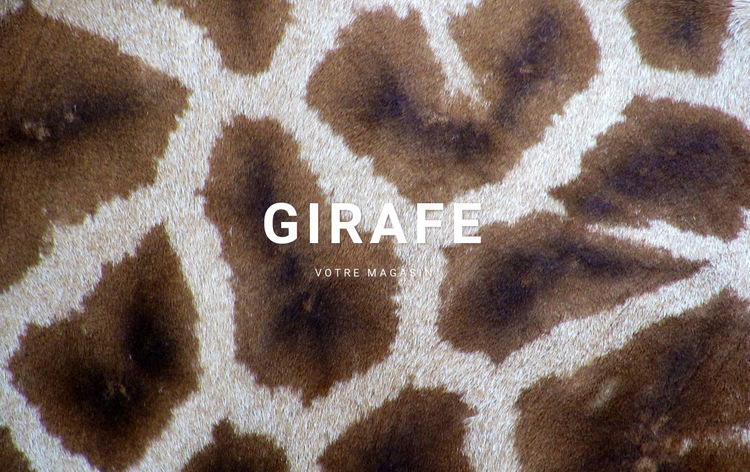  Faits sur la girafe Modèle de site Web
