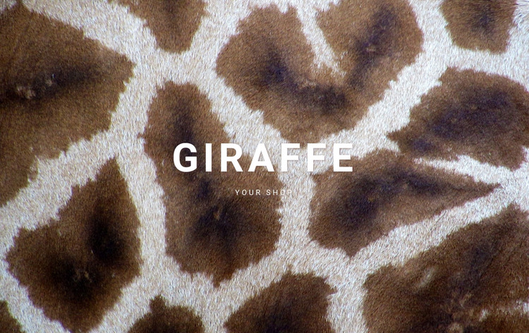  Giraffe facts Homepage Design