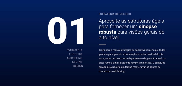 Texto com dígito superdimensionado Landing Page