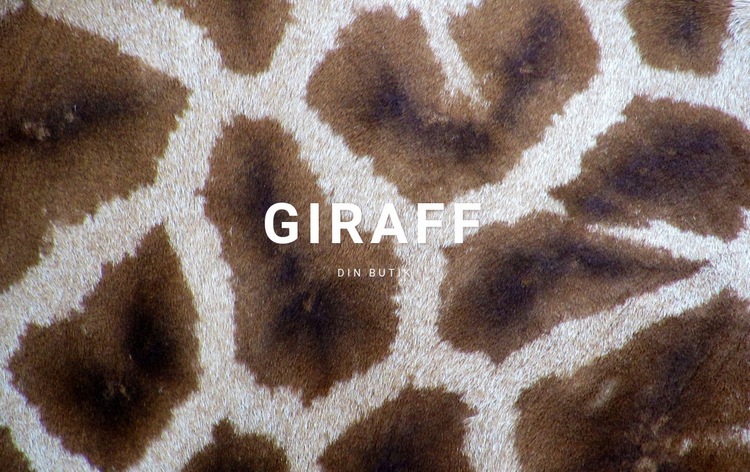  Giraff fakta WordPress -tema