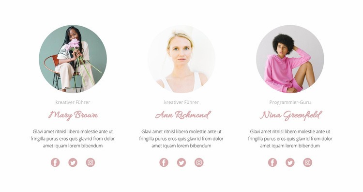 Drei Mädels aus dem Team Website design