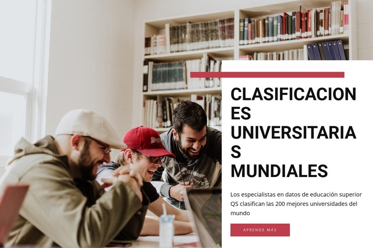 Rankings universitarios mundiales Plantilla CSS