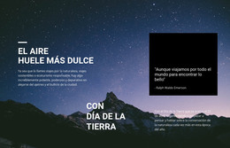 La Belleza Del Cielo Estrellado: Plantilla De Página HTML