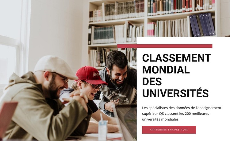 Classement mondial des universités Modèle CSS