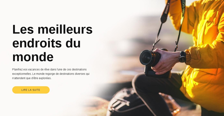 Les meilleurs endroits du monde Thème WordPress