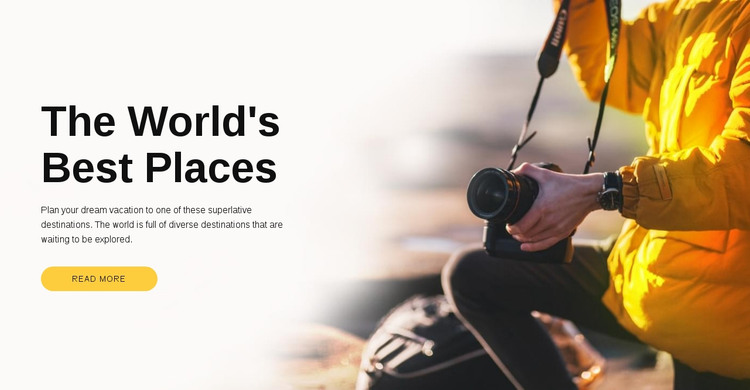 World's best places  Homepage Design