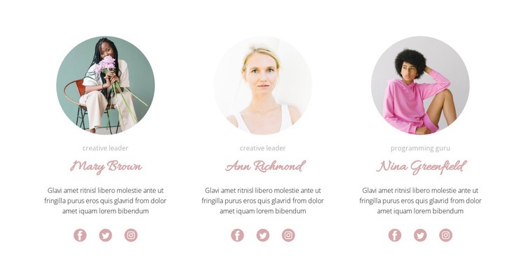 Three girls from the team Homepage Design