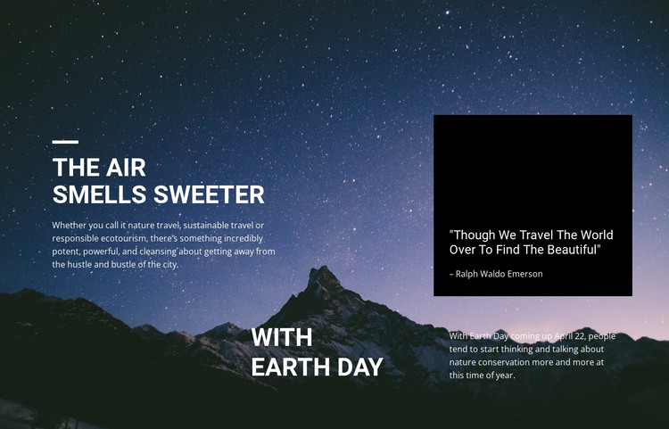 The beauty of the starry sky HTML Template