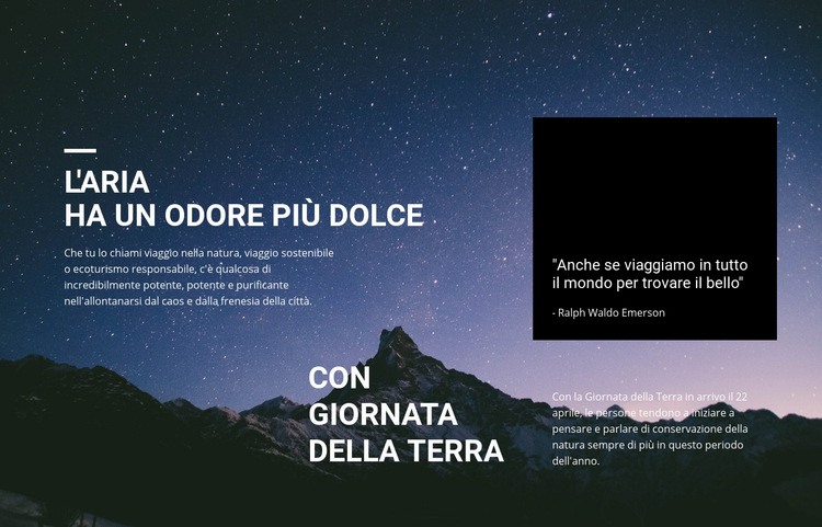 La bellezza del cielo stellato Modelli di Website Builder