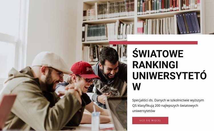 Światowe rankingi uniwersytetów Kreator witryn internetowych HTML