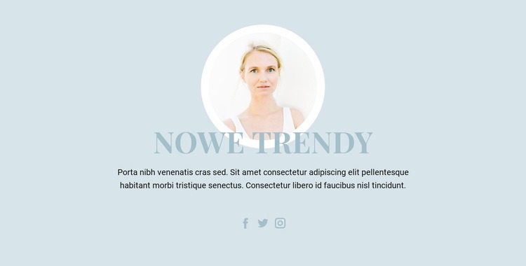 Trendy w branży kosmetycznej Makieta strony internetowej