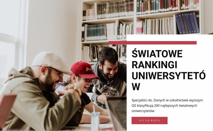 Światowe rankingi uniwersytetów Szablon CSS