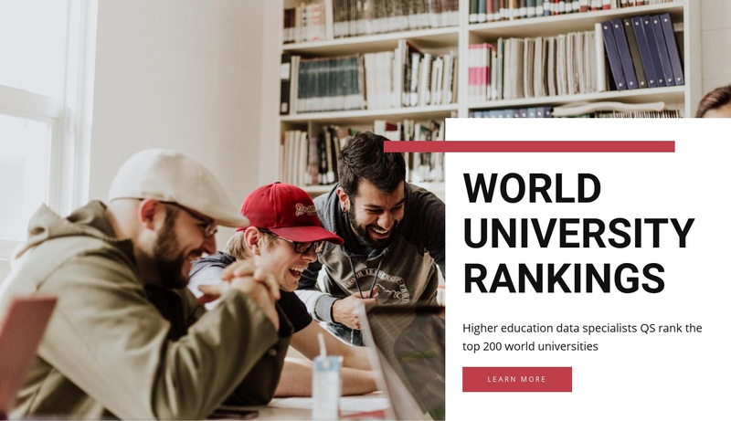 World university rankings  Squarespace Template Alternative