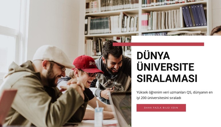 Dünya üniversite sıralaması Web Sitesi Oluşturucu Şablonları