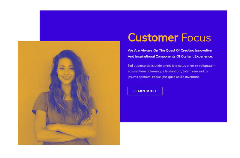 Customer focus Web Page Design