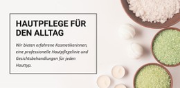 Responsive HTML Für Hautpflege Für Den Alltag