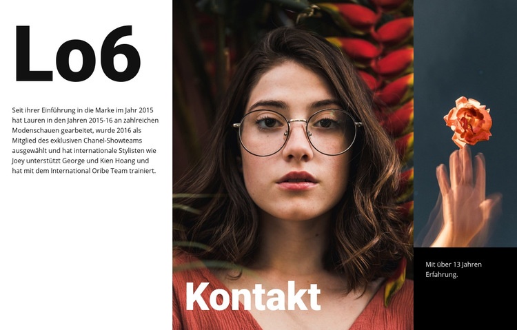 Kreativer Studiokontakt Website-Modell