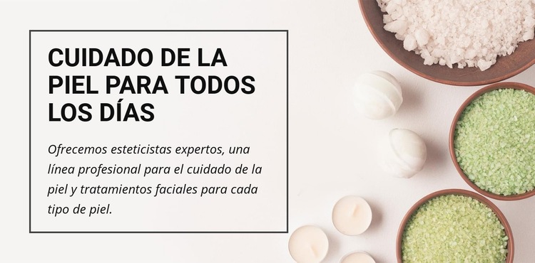 Cuidado de la piel para todos los días Plantilla HTML5