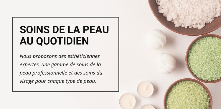 Soins de la peau au quotidien Modèles de constructeur de sites Web