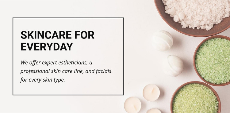 Skincare for everyday  Homepage Design