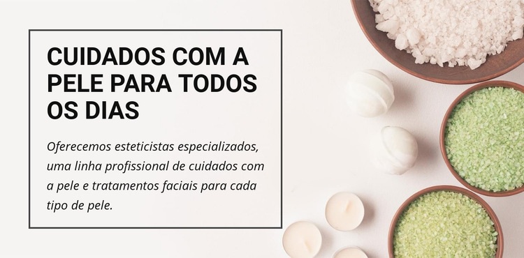 Skincare para todos os dias Design do site